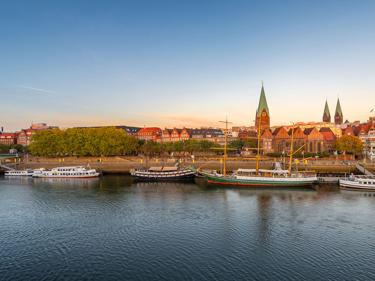 View of Bremen's historic city centre from the guest house rooms