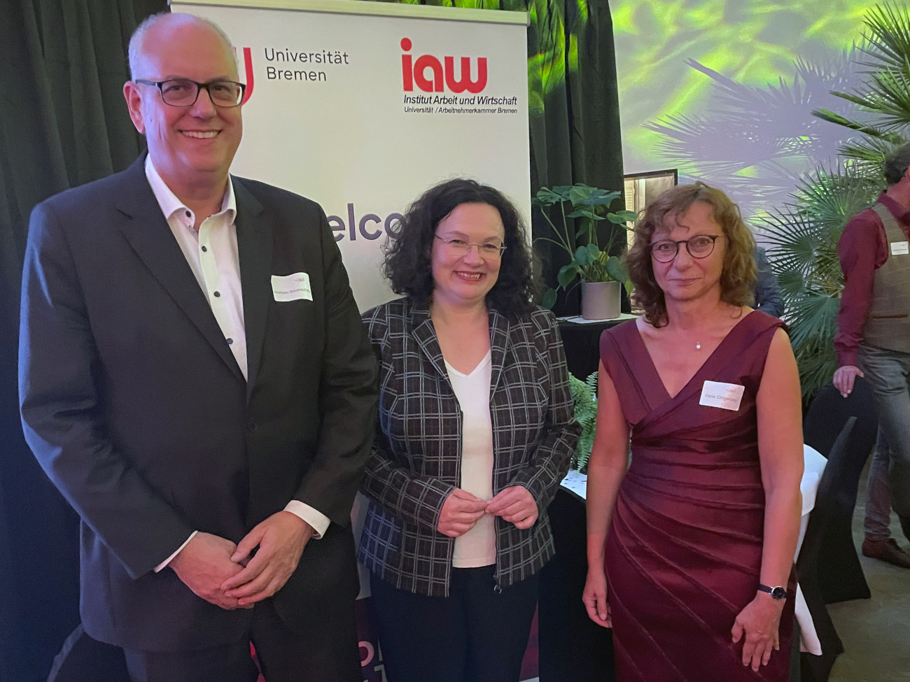 Gruppenbild mit Andreas Bovenschulte, Andrea Nahles und Irene Dingeldey