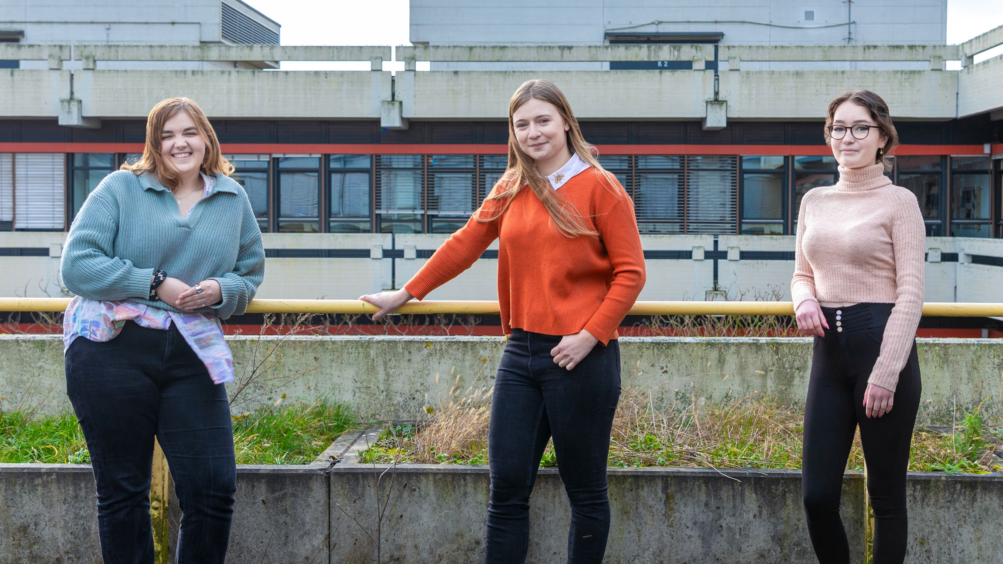 The three linguistics students Salka Zufall, Lisa Schremmer and Iuliia Loktionova