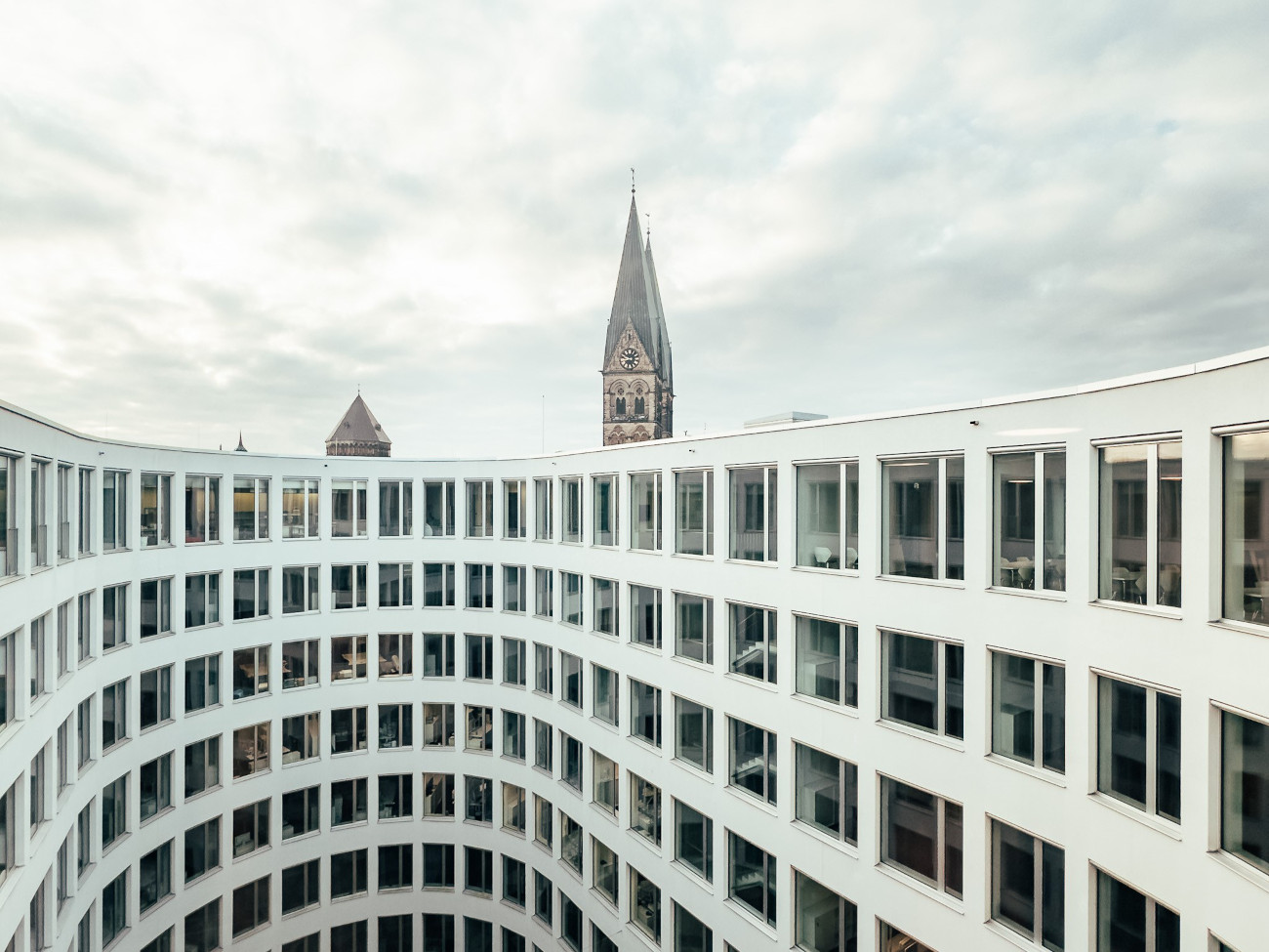 View of the facade of the NordLB building in Bremen