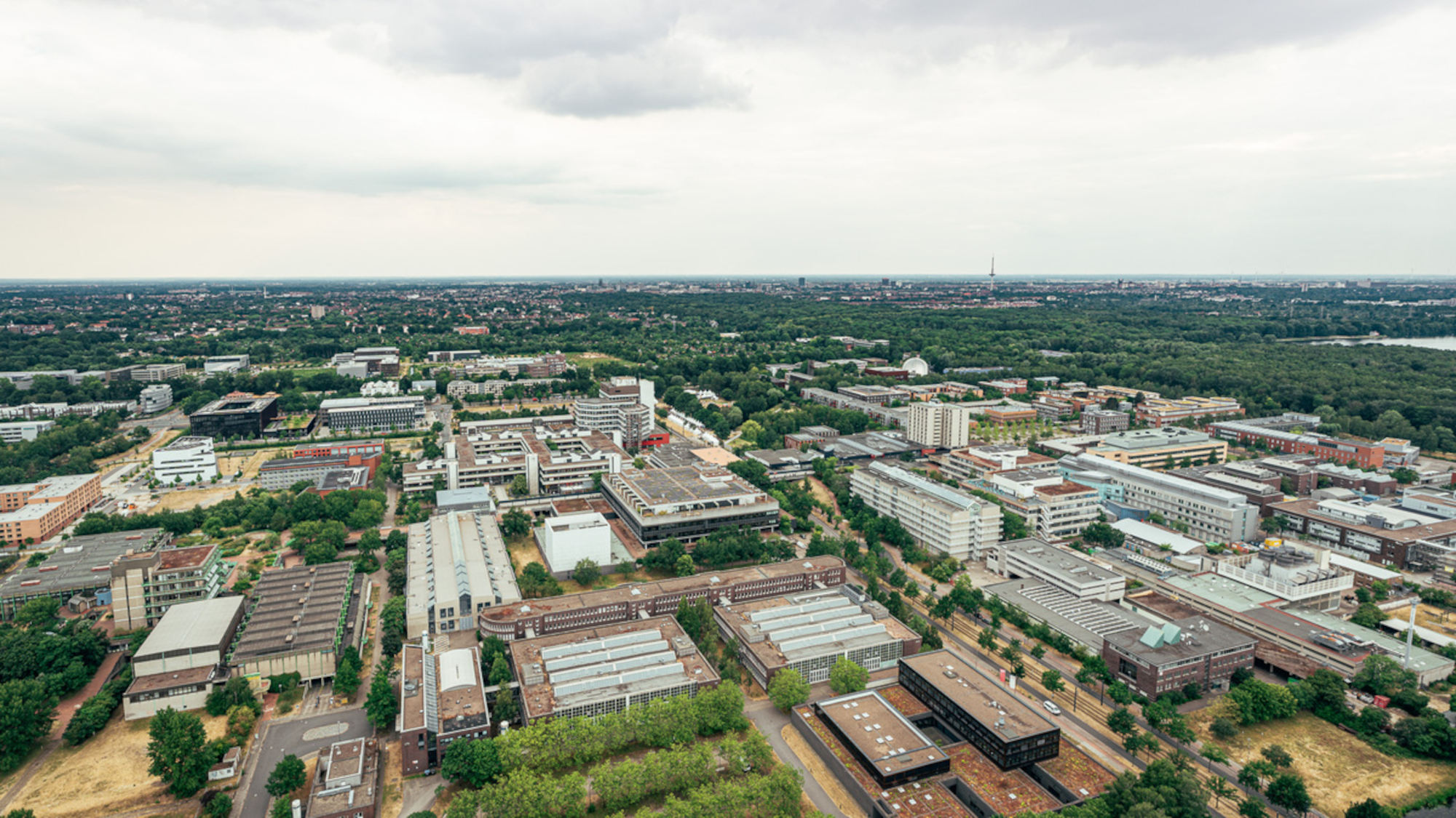 Region der Uni von oben